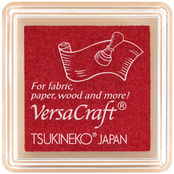 Tsukineko VersaCraft Small Pigmentstempelkissen für Stoff, Leder, Papier - Ruby