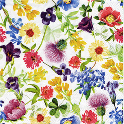 SERVIETTEN 1 Stück Motivservietten Decoupage Napkin 33x33cm, Wild Flowers