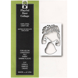 Stanzform Präge Stanzschablone Cutting Die - Poppystamps - Playful Deer Collage