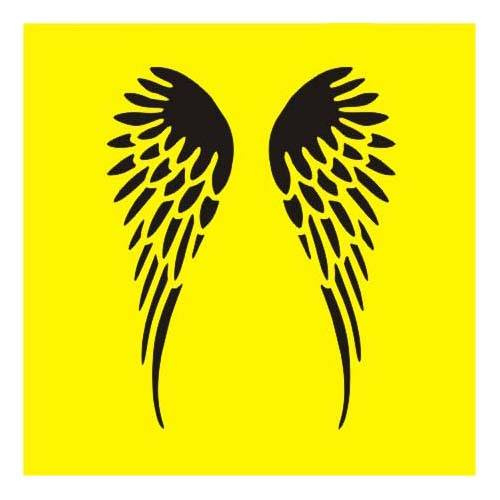 ITD Mixed Media Schablone STENCIL für Decoupage Scrapbooking 16x16, ST0104 Flügel