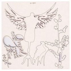 Dekorpappe Die Cut Chipboard - Verwundbar - Groß - Engel brauchen ihre Ruhe - Scrapiniec