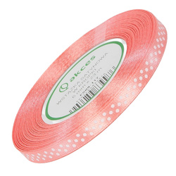  Satin-Punkt-Band 6 mm - lachsfarben 117 - 23 m - Dekoband