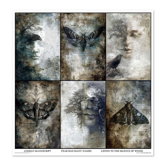 ITD COLLECTION Scrapbooking Papier Set 30x30 cm Scrapbooking Papier - Light & Shadow 2