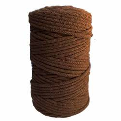 Baumwollkordel 5mm Seil aus Baumwolle mit Polyester Kern 100m - braun