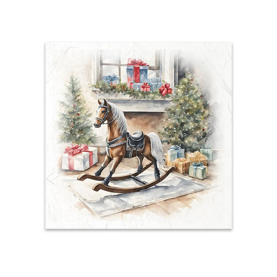 Scrapbooking-Bastelpapier-Set reisfeld - ITD - RSM133 Schaukelpferd Kamin