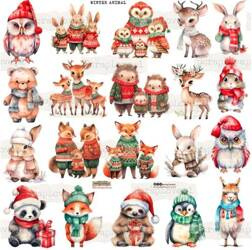 AUFKLEBER - ScrapLove - Tiere im Winter