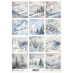 ITD Reispapier Decoupage Bastelpapier Serviettentechnik-R2308 Landschaft, Ausblicke, Wald, Berge