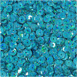 LOVEART SEQUINS für Handwerk Runde Lose holographisch Pailletten 9mm/15g, türkis