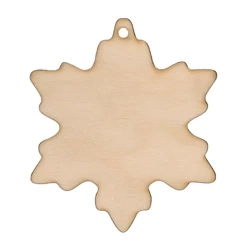 Holzdeko Schneeflocke zum Decoupage - 12 cm - Bastelanhänger