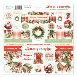 Karton-Elemente Blatt - Mintay - Holly Jolly ENG