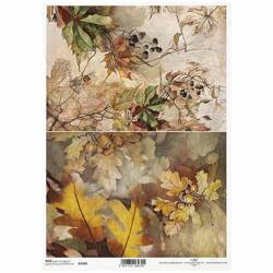 ITD Reispapier Decoupage Bastelpapier Serviettentechnik-R2302 Herbstansichten, Pflanzen, Herbst