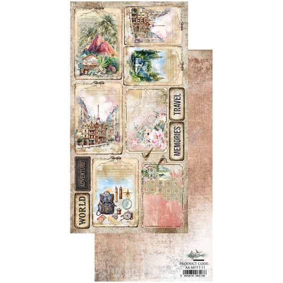 ART ALCHEMY 15x30cm doppelseitig Scrapbooking Papier 250g, Tags
