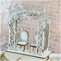 KREATYWNA PRACOWNIA Dekorpappe Die Cut Chipboard Dekoration, 3D Pergola mit Stühlen