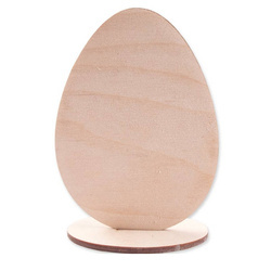 Stehendes Holzei auf Ständer 10 cm - Dekor