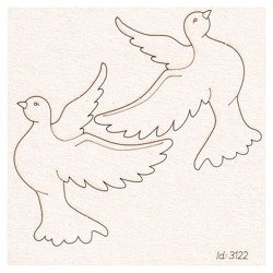 Dekorpappe Die Cut Chipboard Große Tauben / große Tauben 2pcs - SCRAPINIECrapiniec