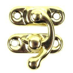 BOX HOLDER mit Haken, Boxenschloss - Farbe Gold 28x32mm