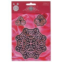 Stanzform Präge Stanzschablone Cutting Die Freude! - Lin &amp; Lene 1201/0041 Eckserviette durchbrochen