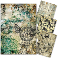 Reispapier Set Decoupage Bastelpapier A4 - Ciao Bella - Time Capsule