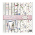 ITD COLLECTION Setz 11Stk 30x30cm Scrapbooking Papier - Floral Shabby Chic