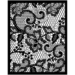 Schablone mix media 3D 20x25cm - Quiet Days Blumen-Spitze - Stamperia