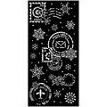 Schablone mixed-Media 3D 12x25cm - Gear Up For Christmas Schneekugeln - Stamperia