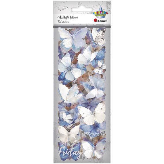 AUFKLEBER folie - Weiße und blaue Schmetterlinge