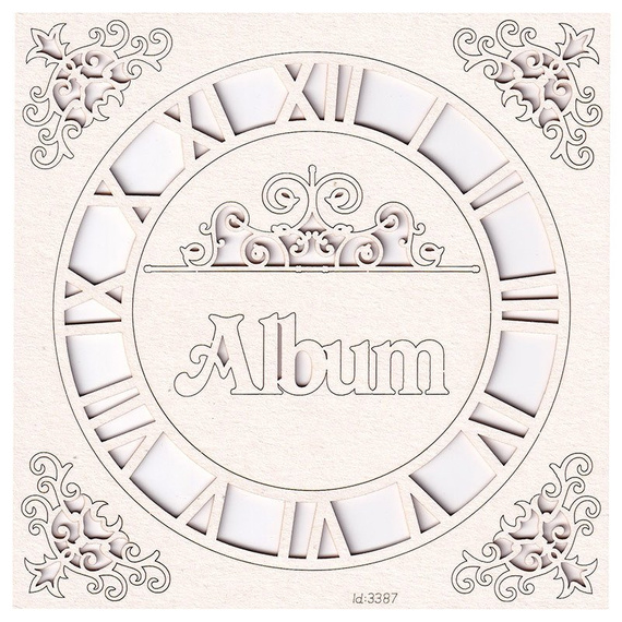 Dekorpappe Die Cut Chipboard Werkstattmix mit Uhr - SCRAPINIECrapiniec 3387