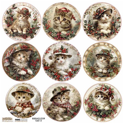 AUFKLEBER papier - ScrapLove - Medallion Cat 2 - Medaillons Katzen