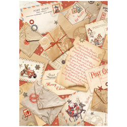 Reispapier Decoupage Bastelpapier A4 - Stamperia -  Gear Up  Postkarten 