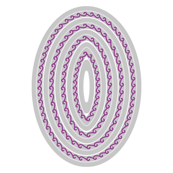 SIZZIX Stanzform Präge Stanzschablone Cutting Die, Clare Classic Ovals 