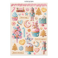 Set aus Junk Journal-Papieren, Aufklebern und Elementen - Candy Christmas - Stamperia