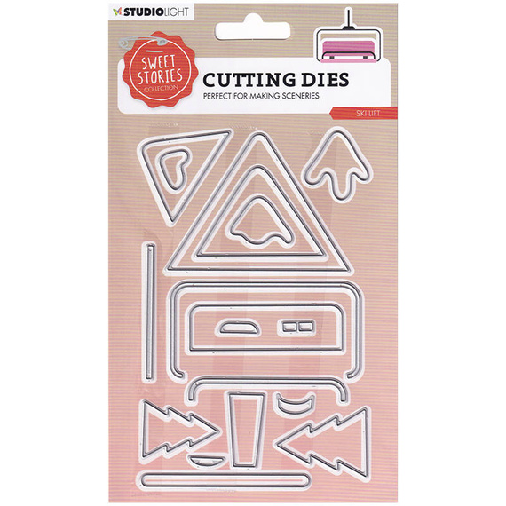 STUDIO LIGHT - Stanzform Präge Stanzschablone Cutting Die, Ski Lift 