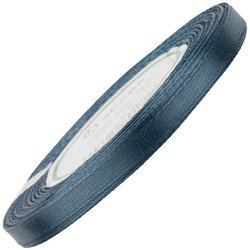 Satinband 6 mm - Dunkelsilber - 32 lfm