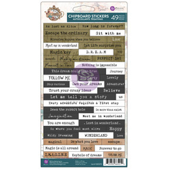 Aufkleber aus Karton, Aufkleber aus Spanplatten - Prima - Lost in Wonderland