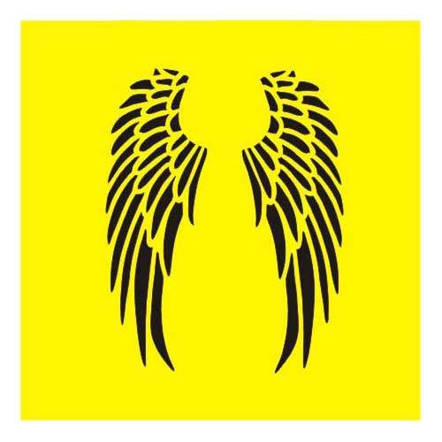 ITD Mixed Media Schablone STENCIL für Decoupage Scrapbooking 16x16, ST0102 Flügel