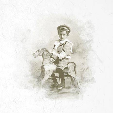 Reispapier-Set - ITD RSM021 6 Stück Retro-Porträts von Jungen