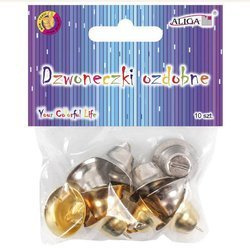 Gold und Silber Glocken 2cm - 10Stk