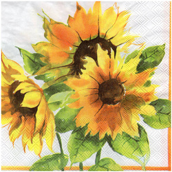 SERVIETTEN 1 Stück Motivservietten Decoupage Napkin 33x33cm, Sonnenblumen