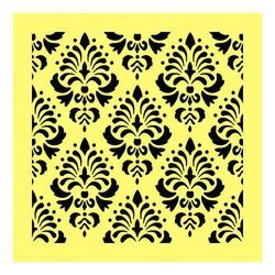 ITD Mixed Media Schablone STENCIL für Decoupage Scrapbooking 16x16, ST0201 Damast