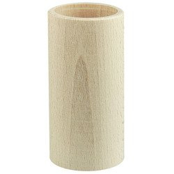 Runder Kerzenhalter aus Holz Höhe 10 cm