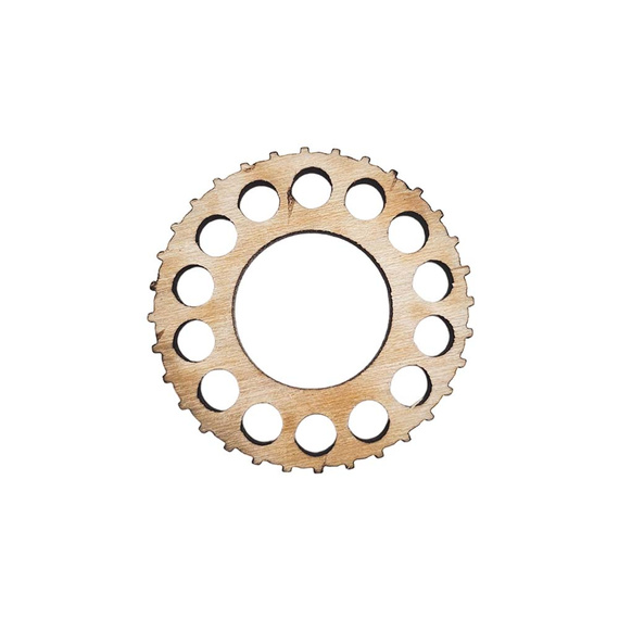 Holzverzierung Zahnrad Nr. 10 - Set mit 10 Stück - Decor