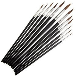 Satz runder Aquarellpinsel - 12 Stück