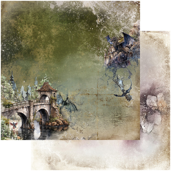 ALCHEMY OF ART Set 20x20cm Scrapbooking Papier, The Legends of the Dragons