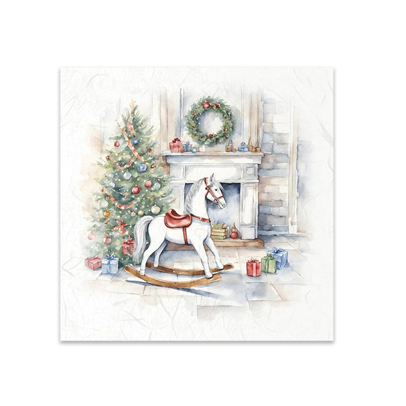 Scrapbooking-Bastelpapier-Set reisfeld - ITD - RSM133 Schaukelpferd Kamin