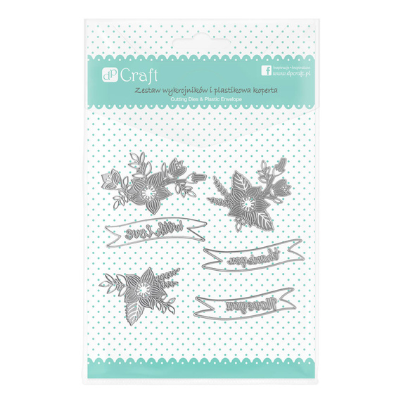 Stanzform Präge Stanzschablone Cutting Die - DPCraft - Blumen und Worte