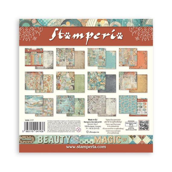 Scrapbooking Papier Set 30x30 - Furry Friends - Hintergründe - Stamperia