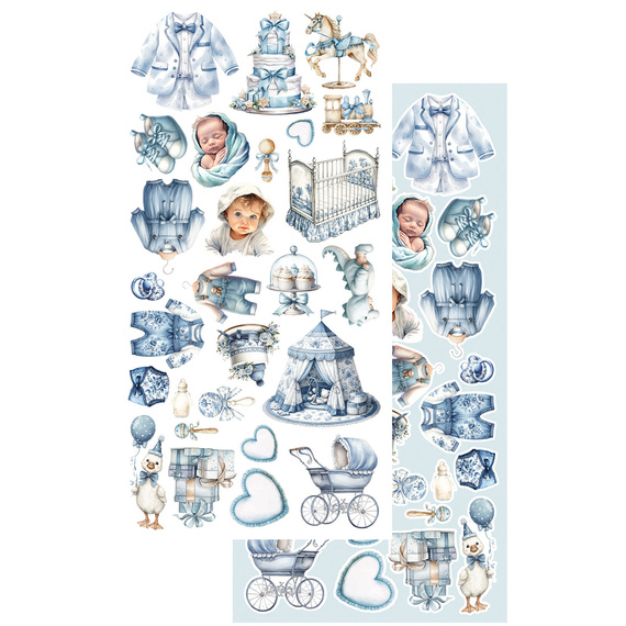 ALCHEMY OF ART Set 15x30cm Scrapbooking Papier, The Baby Boy
