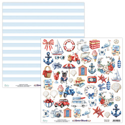 Papier mit Scrapbooking-Elementen 30x30 - Mintay - Riviera Moments