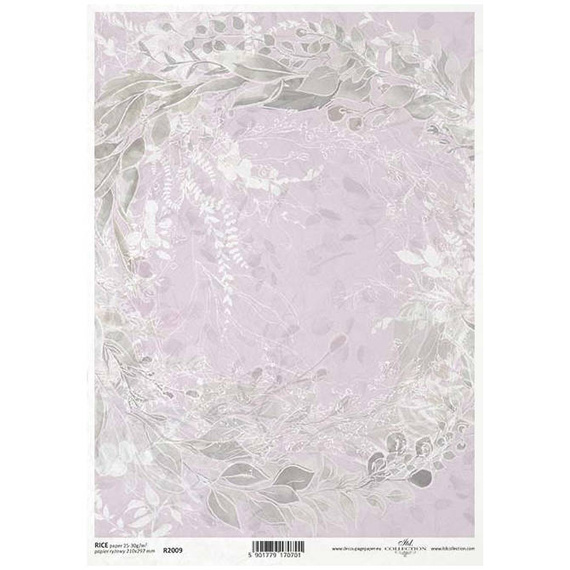 ITD Reispapier Decoupage Bastelpapier, R2009 Blumenkollage, rosa