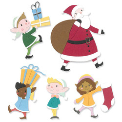 SIZZIX Stanzform Präge Stanzschablone Cutting Die, Santa & Elves by Josh Griffiths